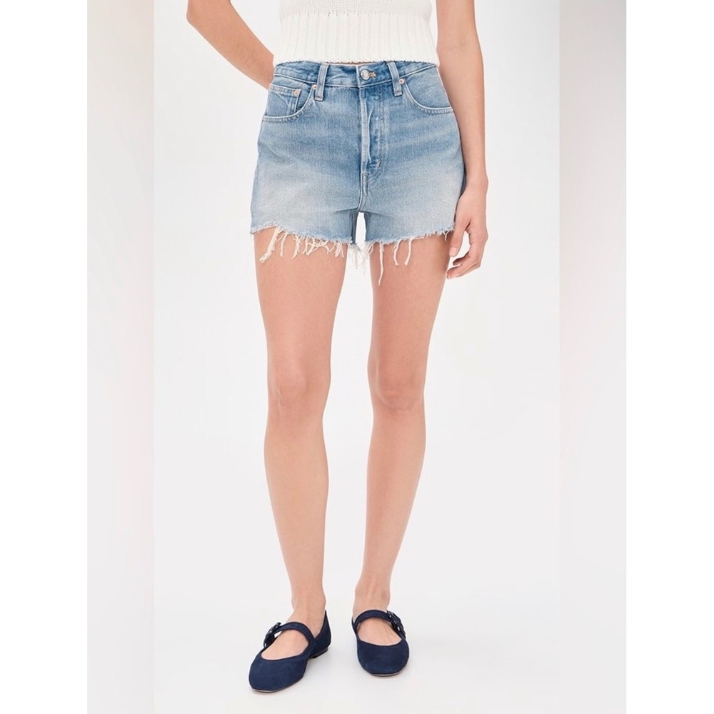 Free People We The Free High Rise Cutoff Denim Shorts Light Wash Size 30